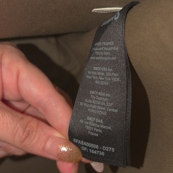 NWT Sandro Tartan Kasbah Wool Tote Blue And Green Large With Handles - Picture 8 of 16